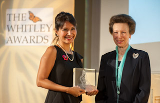 Joanna Alfaro Shigueto and HRH The Princess Royal